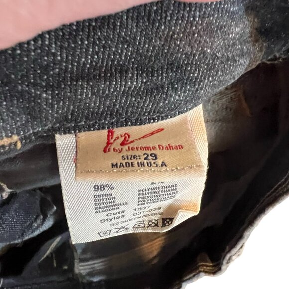 Women's Citizens of Humanity Flare Distressed Gray/Black Jeans Size 29 - Picture 4 of 5